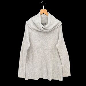 French Connection 🩶 Light Gray Cowl Neck Knit Sweater M